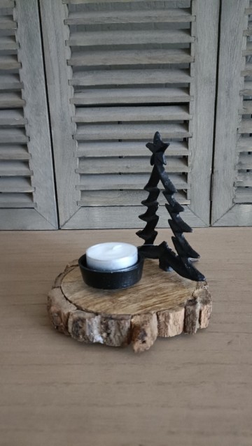 Aluminium tealight black zijkant