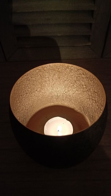 Aluminium theelicht bol groot aan