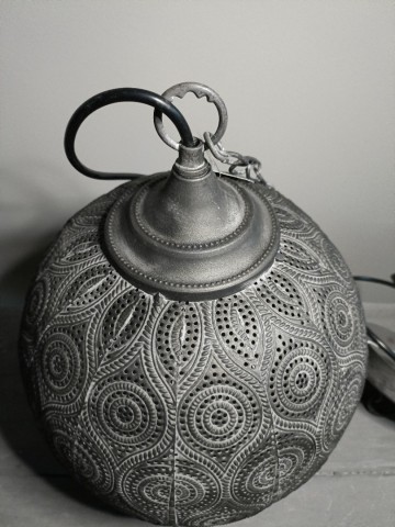 Bovenaanzicht zago plafondlamp maroc met metalen ring