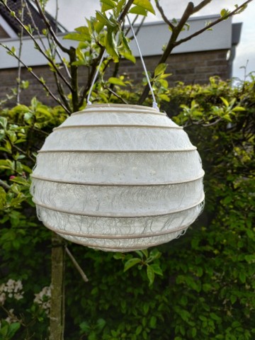 Buitenlampion wit ecru