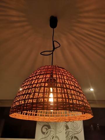 Hanglamp sri bamboe s strepen plafond