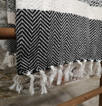 Franjes plaid recycle black