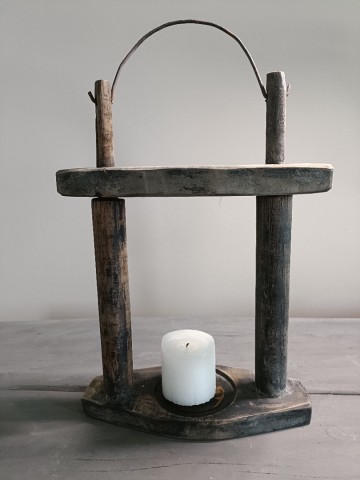 Kaarsenhouder sola met kaars uit