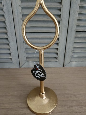 slanke goudkleurige kandelaar met ring onderkantrin 0