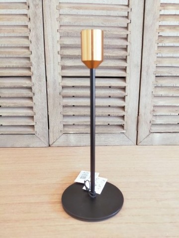 Kandelaar zwartgoud groot1