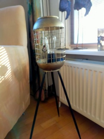 Staande industriële lamp woonkamer