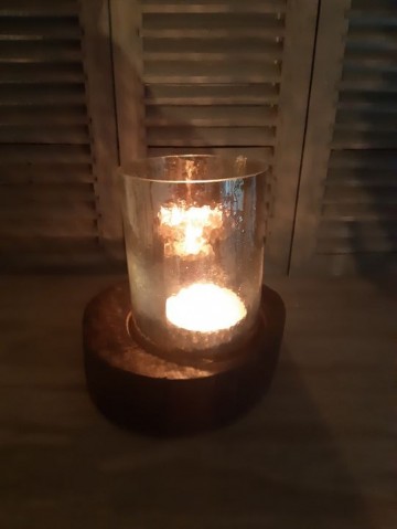 Mangohout met theelicht groot