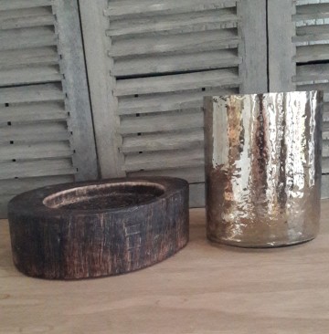 Mangohout met theelicht los