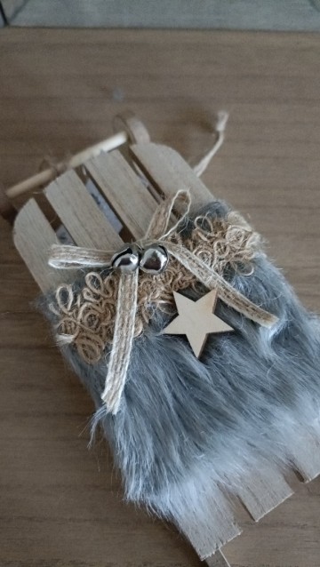 Sleetje grijs met ster bovenaf