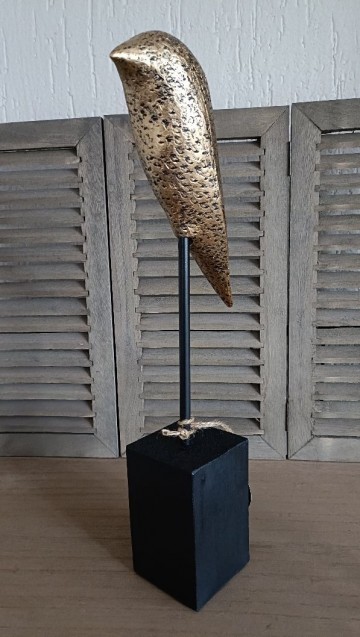 Vinci vogel op voet groot schuin