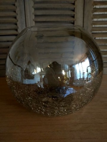 Windlicht bol vase smokekleurig1