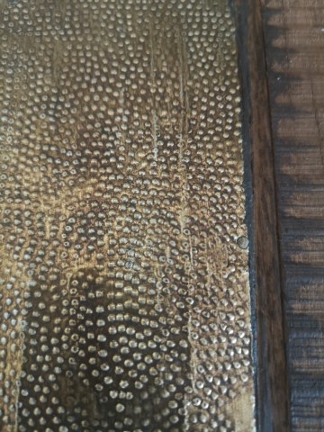 Wooden tray gold gouden kant